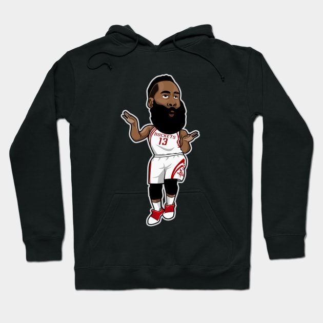 James Harden Cartoon Style Hoodie by ray1007